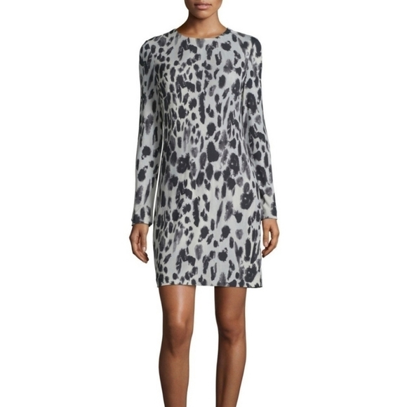 NWOT Nicole Miller Cheetah Print Long Sleeve Dress - Picture 4 of 11